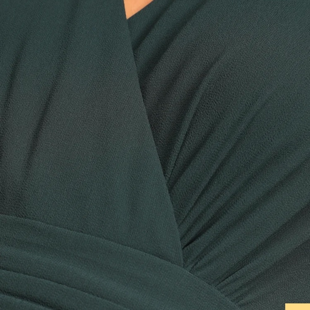Lulus bridesmaids Thoughts of Hue Emerald Green Surplice Maxi Dress medium - Picture 11 of 14